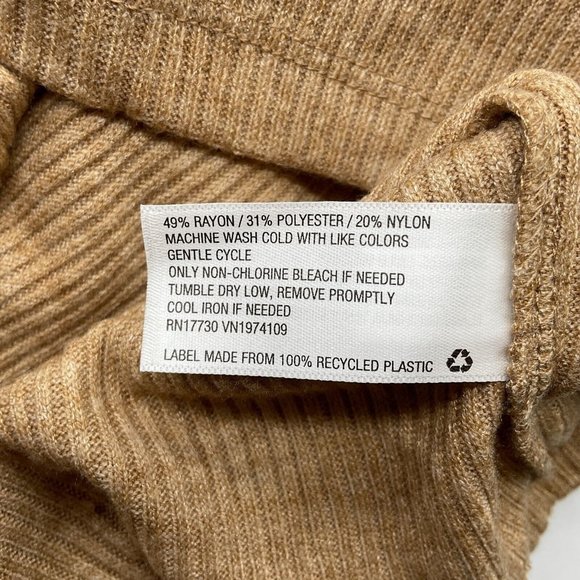 Wild Fable Women's Short Sleeve Cut Out Ribbed Dress Medium Lt Brown - Picture 6 of 7